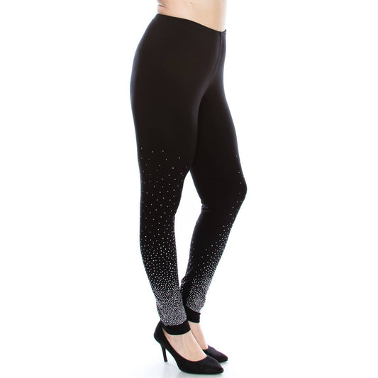 PLUS SIZE LEGGINGS WITH STONES