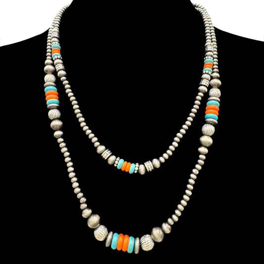 Southwestern Turquoise and Orange Beads