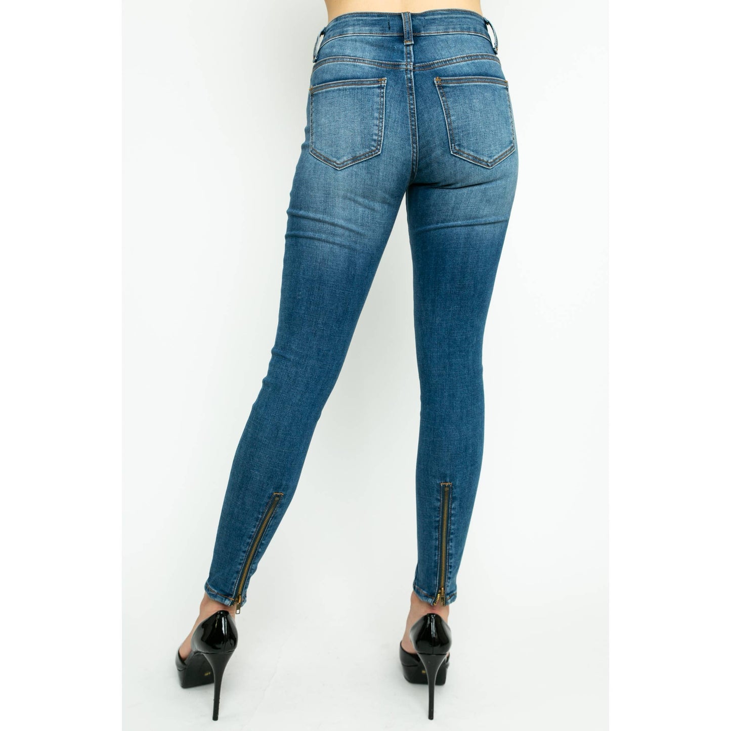 SKINNY JEANS WITH BACK ZIPPER
