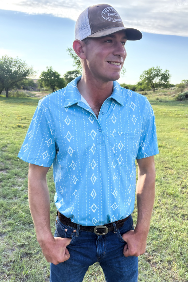 Dusty Blues Polo: XXXL