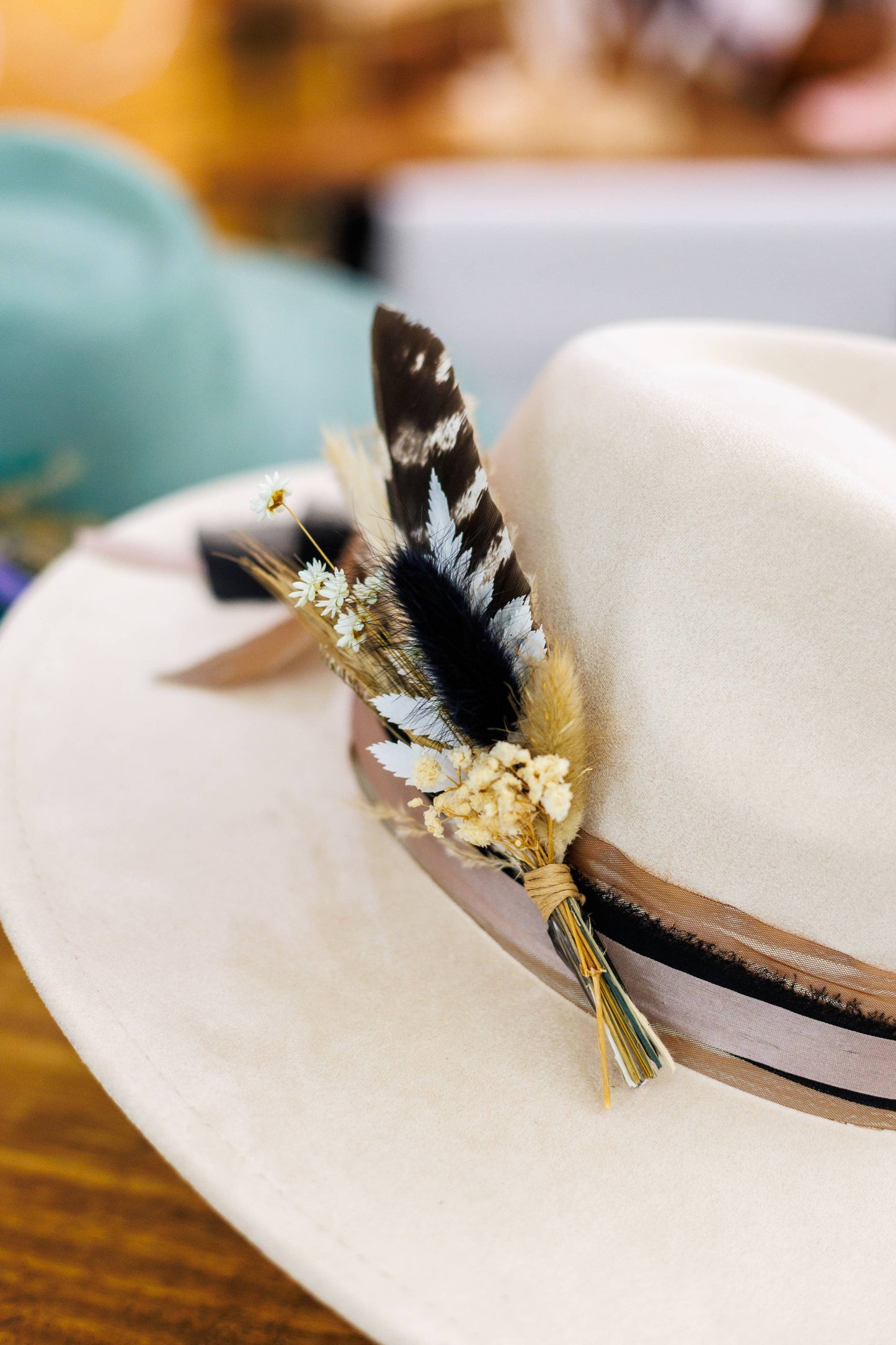 Florals and Feathers Boho Western Hat Pins