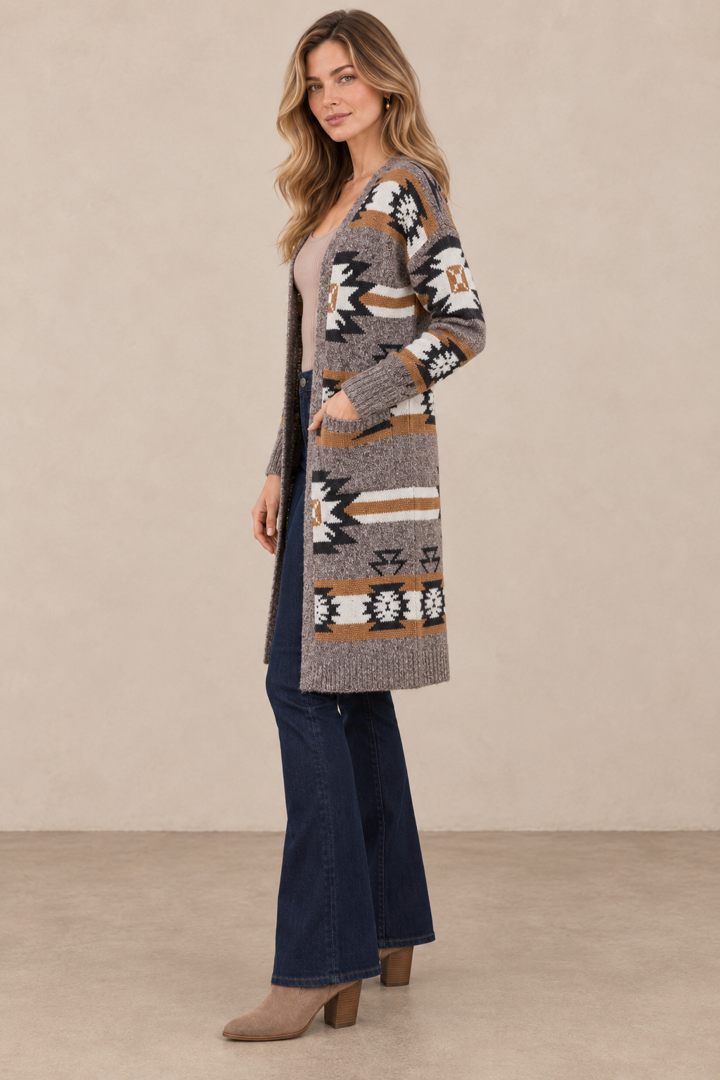 Aztec Longline Cardigan
