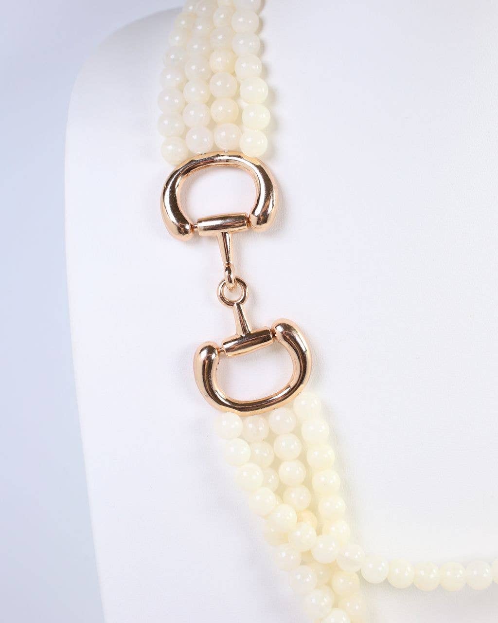 Ivory Beaded Layered Necklace