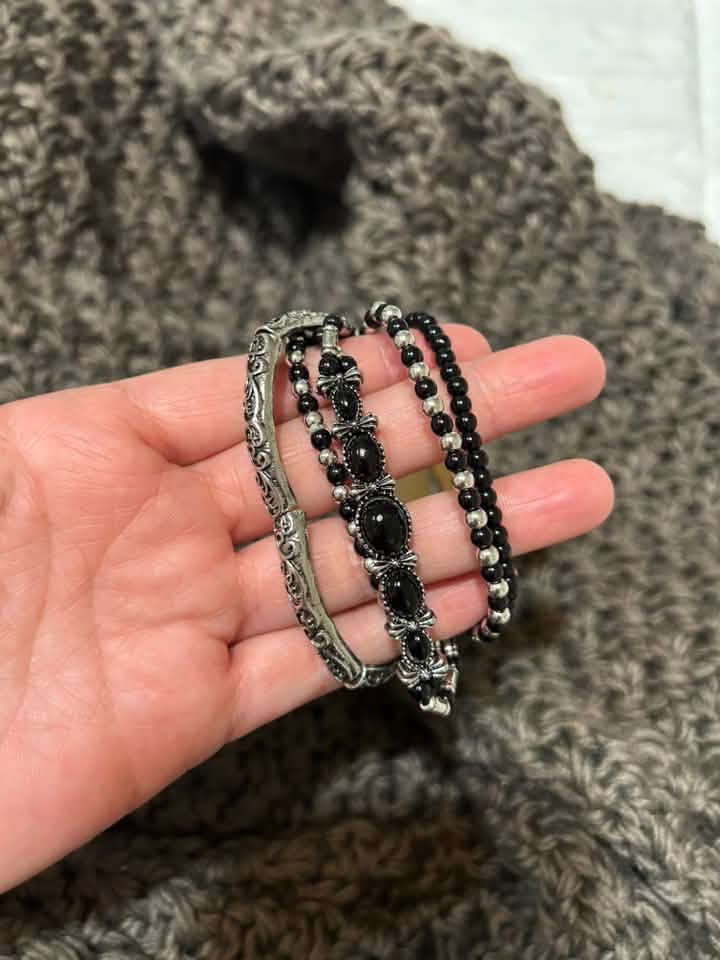 Black Bracelet Set of 5