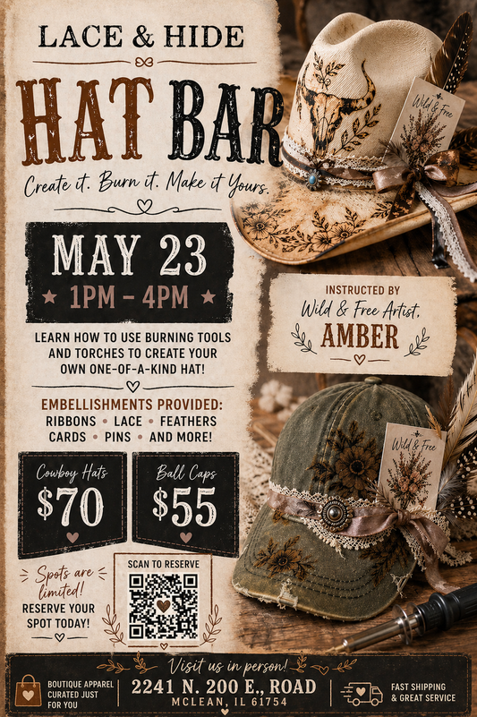 Hat Bar Event-May 23, 2026 1-4pm