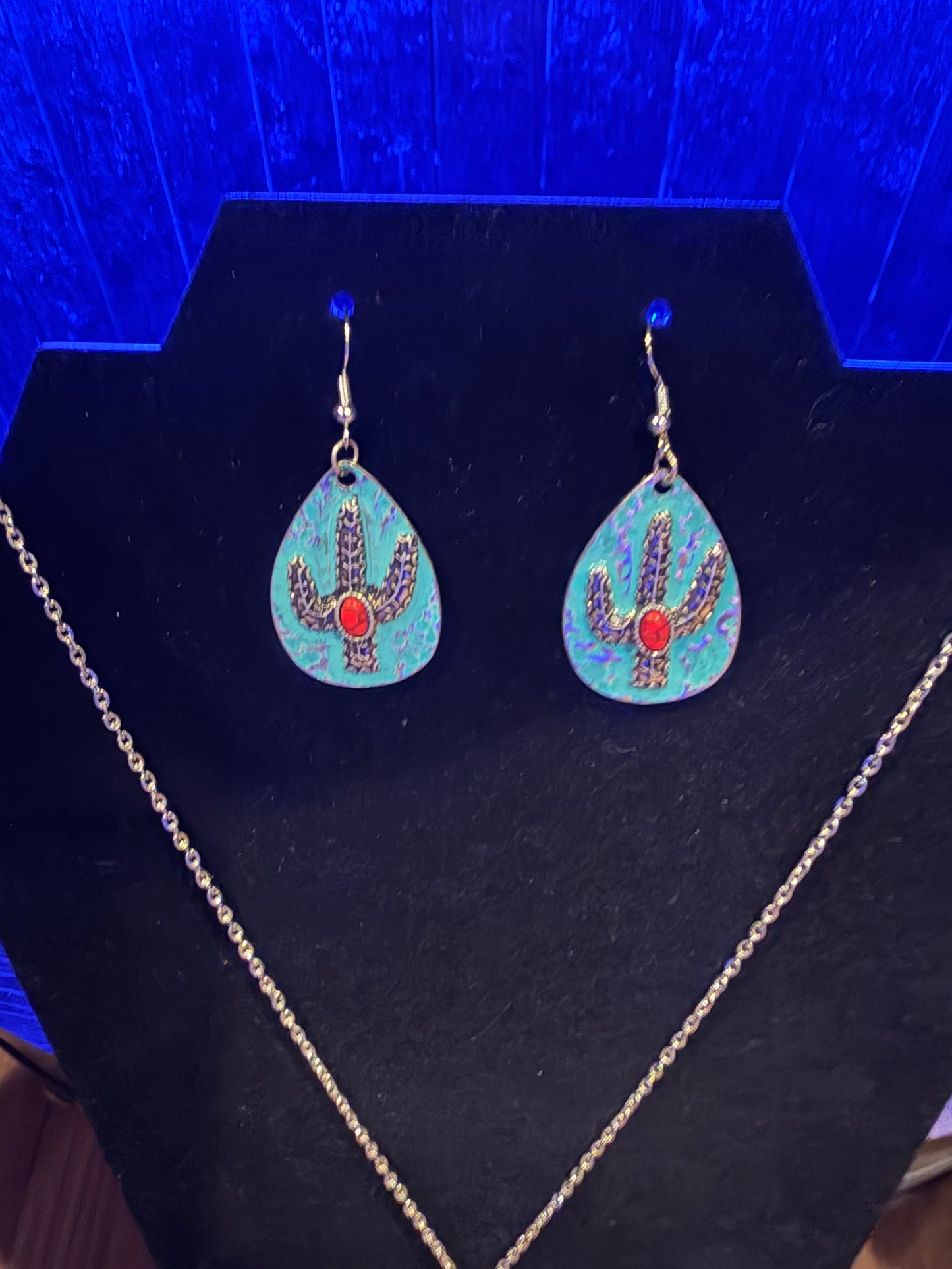 Turquoise Cactus Earrings