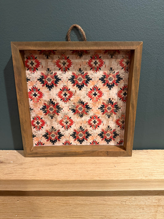 Aztec 8x8 Box Framed Art
