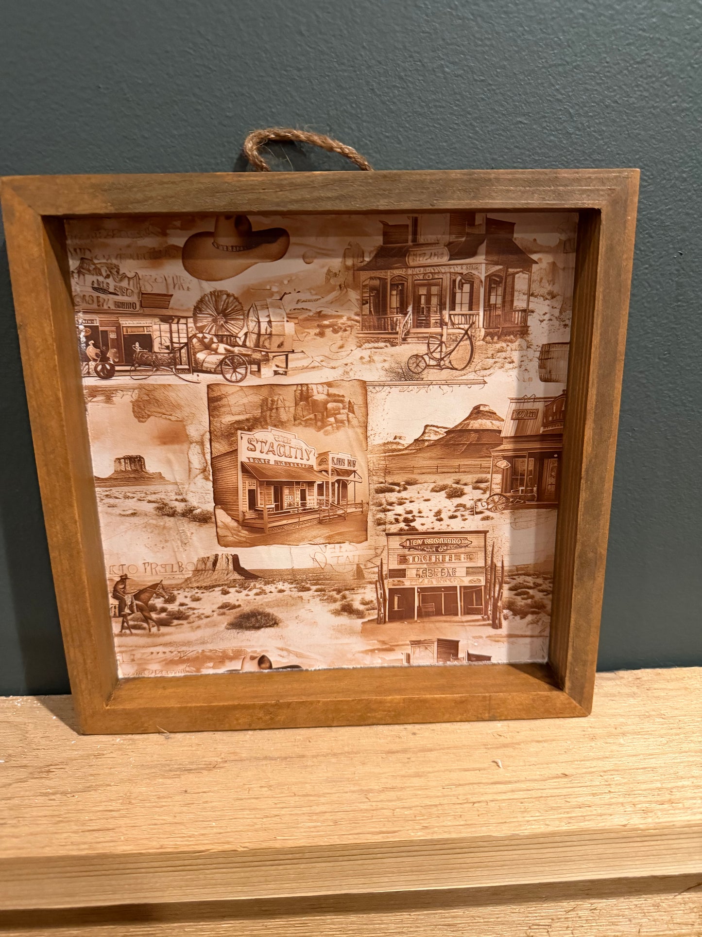 Old West 8x8 Box Framed Art
