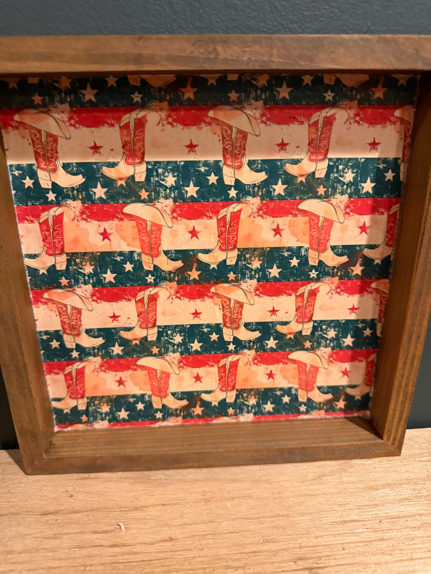 Western Americana 8x8 Box Framed Art Set