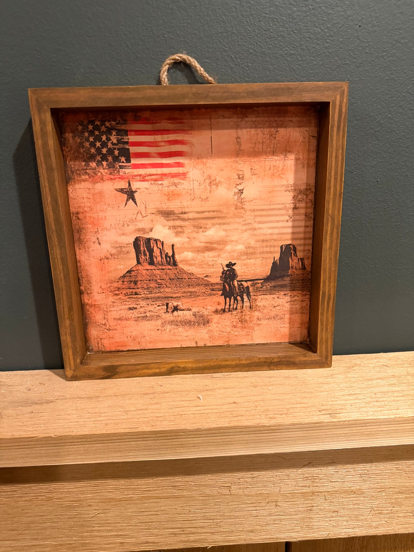 Western Americana 8x8 Box Framed Art Set
