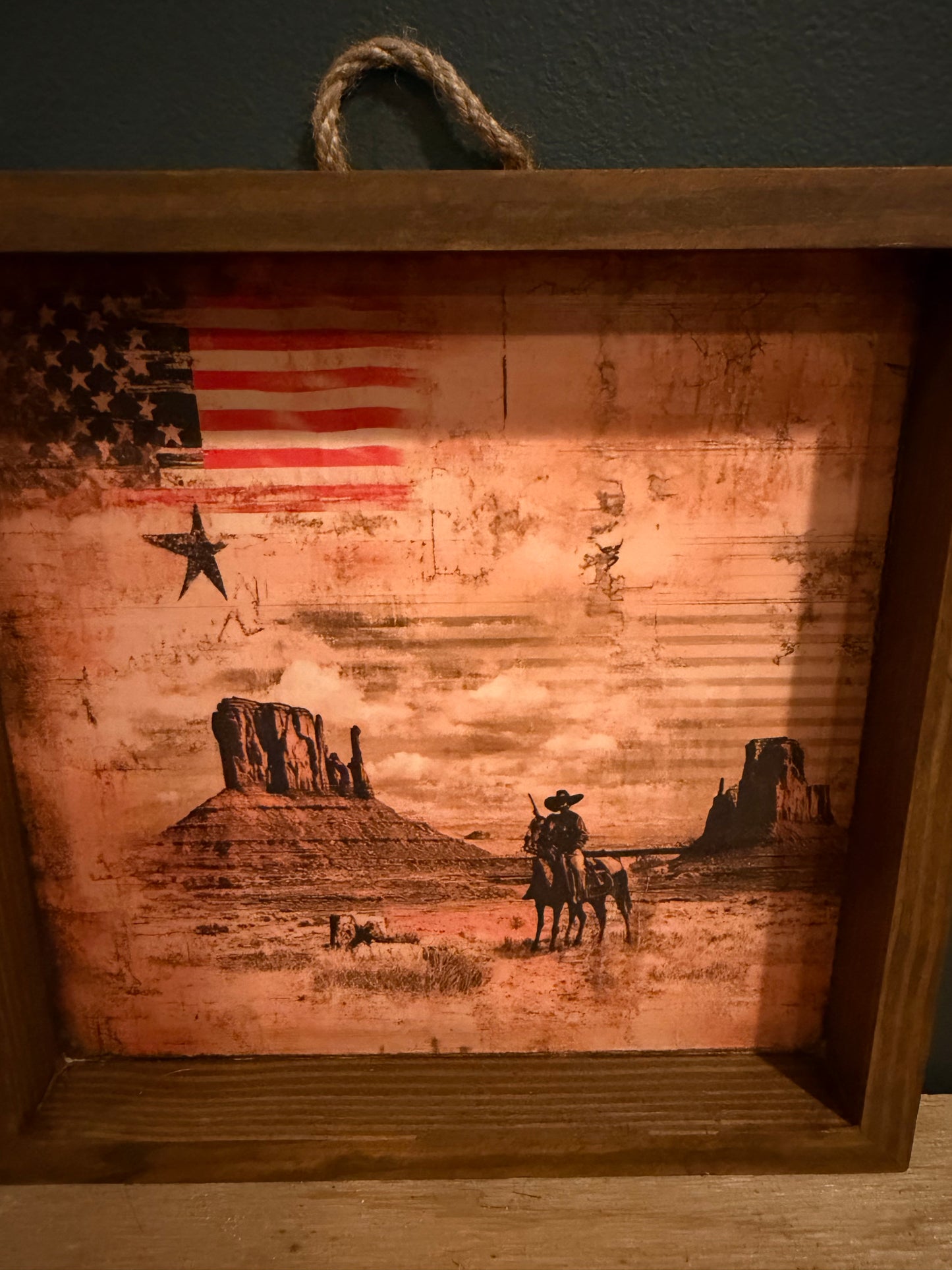 Western Americana 8x8 Box Framed Art Set