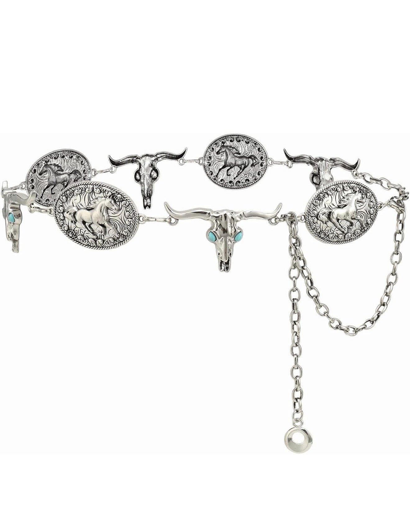 Western Concho Belt Chain Waist