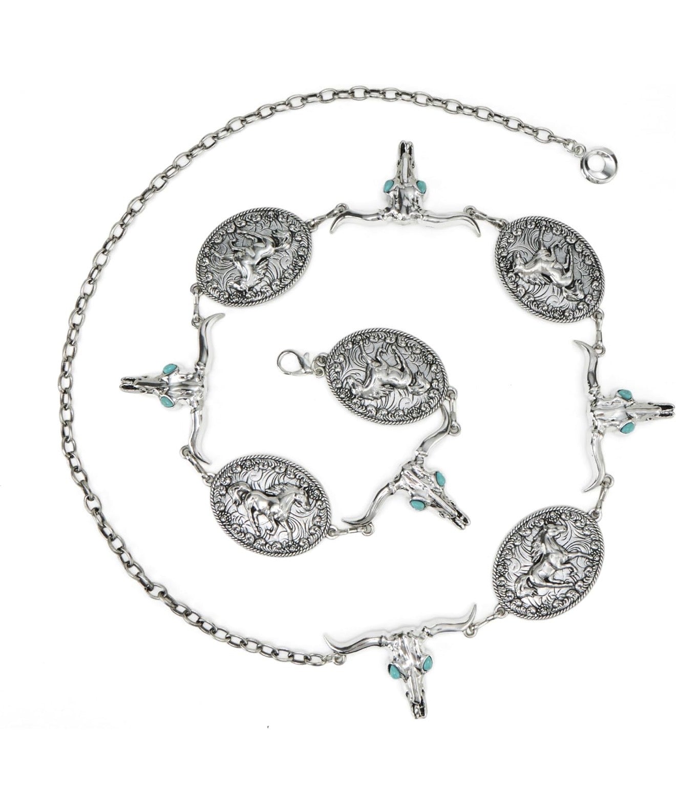 Western Concho Belt Chain Waist
