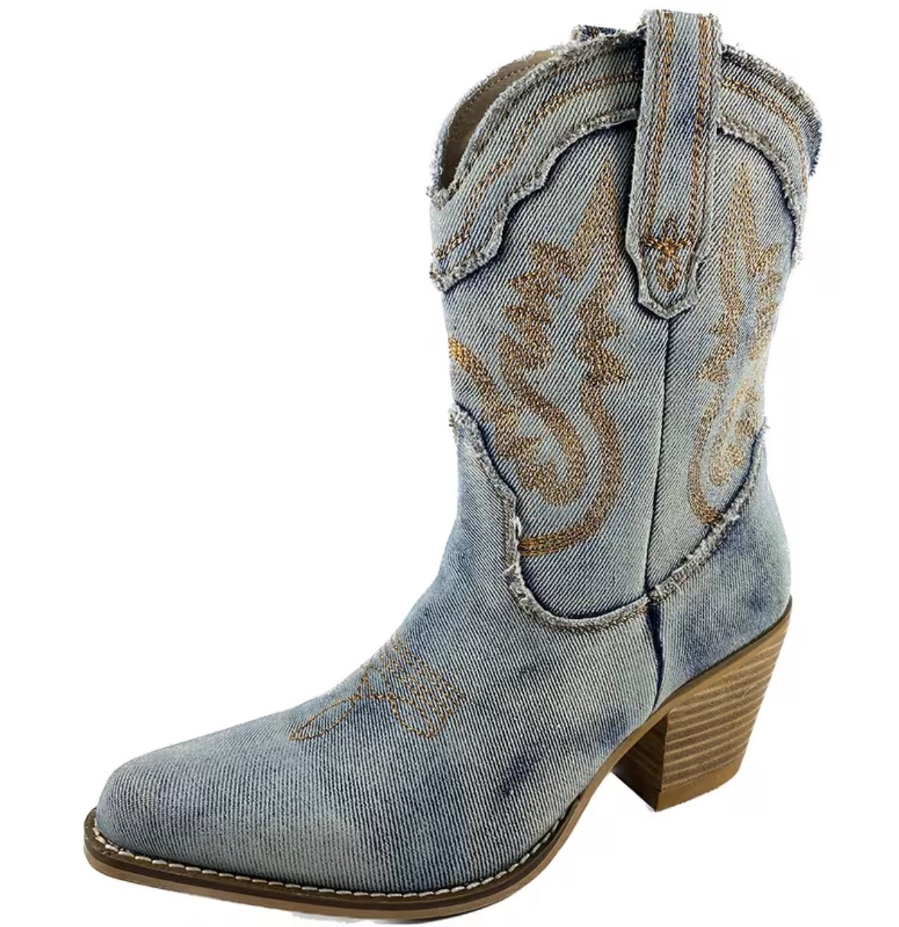 Midcalf Denim Western Boots