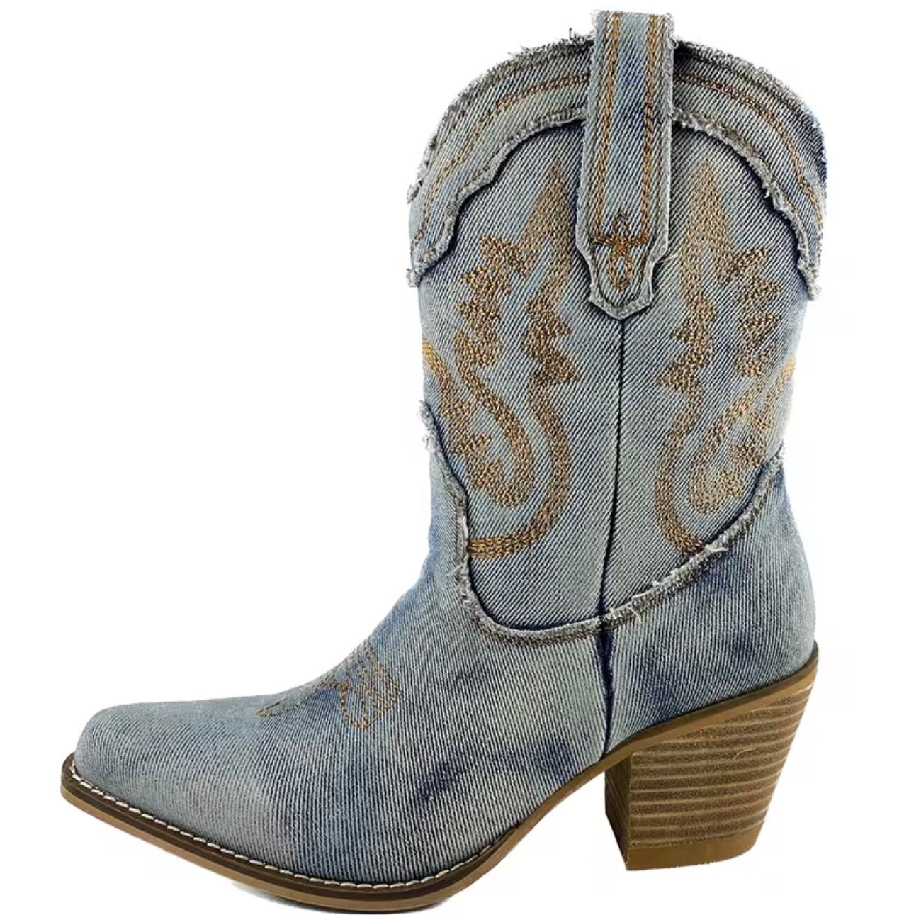 Midcalf Denim Western Boots