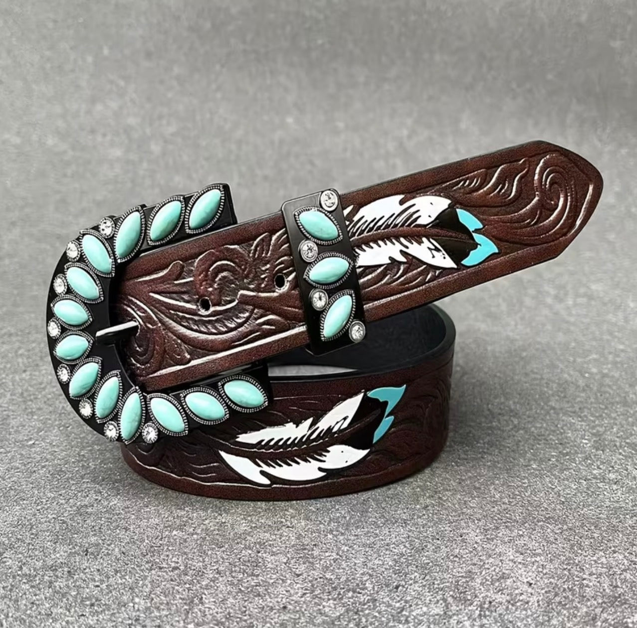 Feathers and Turquoise Belt