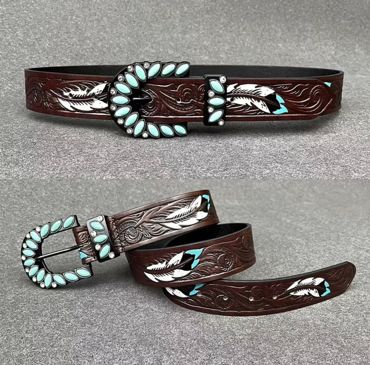 Feathers and Turquoise Belt