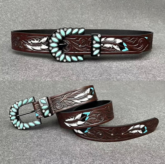 Feathers and Turquoise Belt