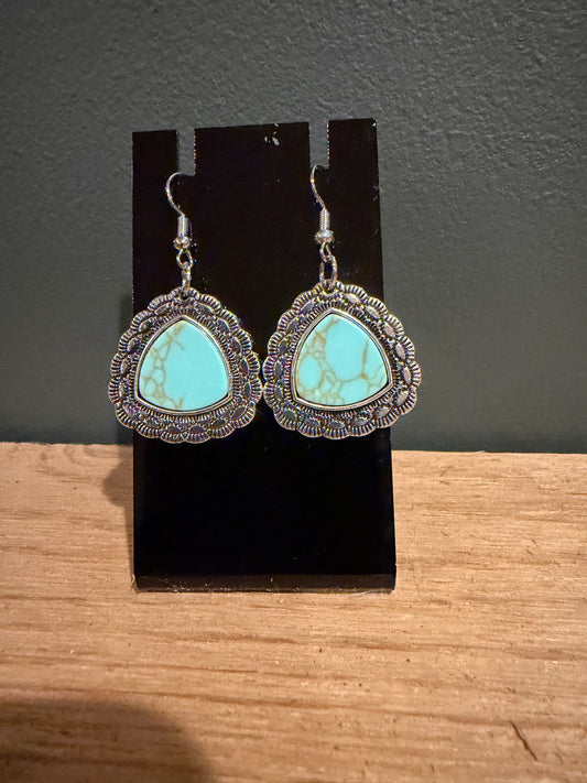 Silver and Turquoise Earrings