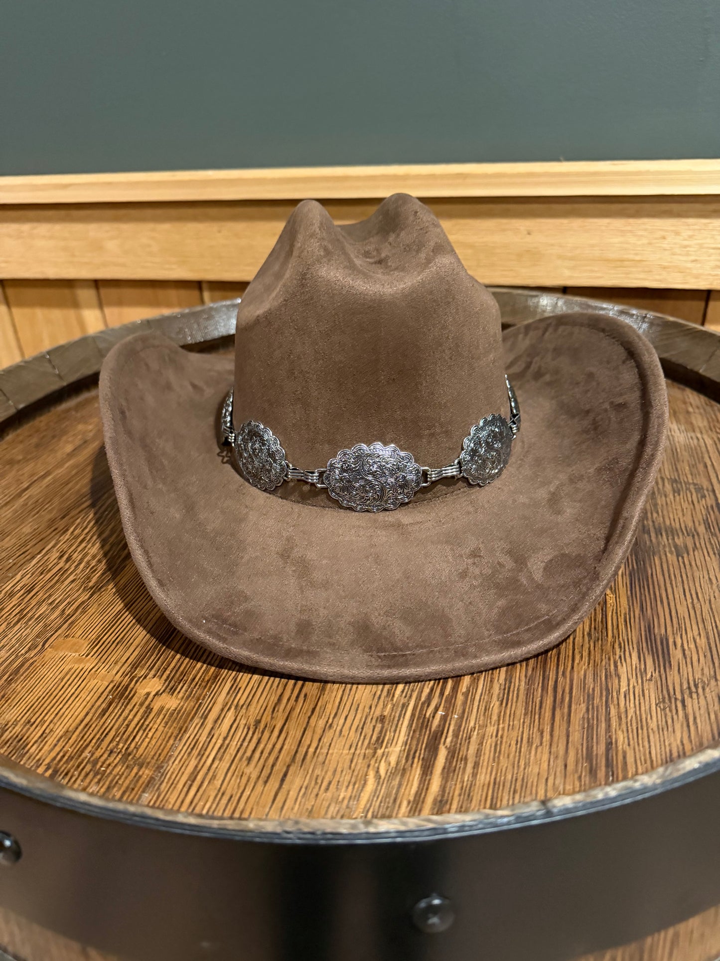 Brown Suede Cowboy Hat