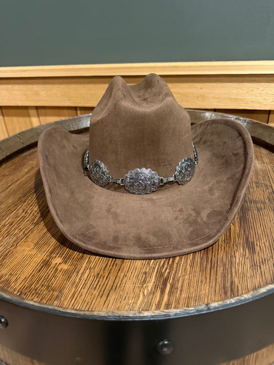 Brown Suede Cowboy Hat