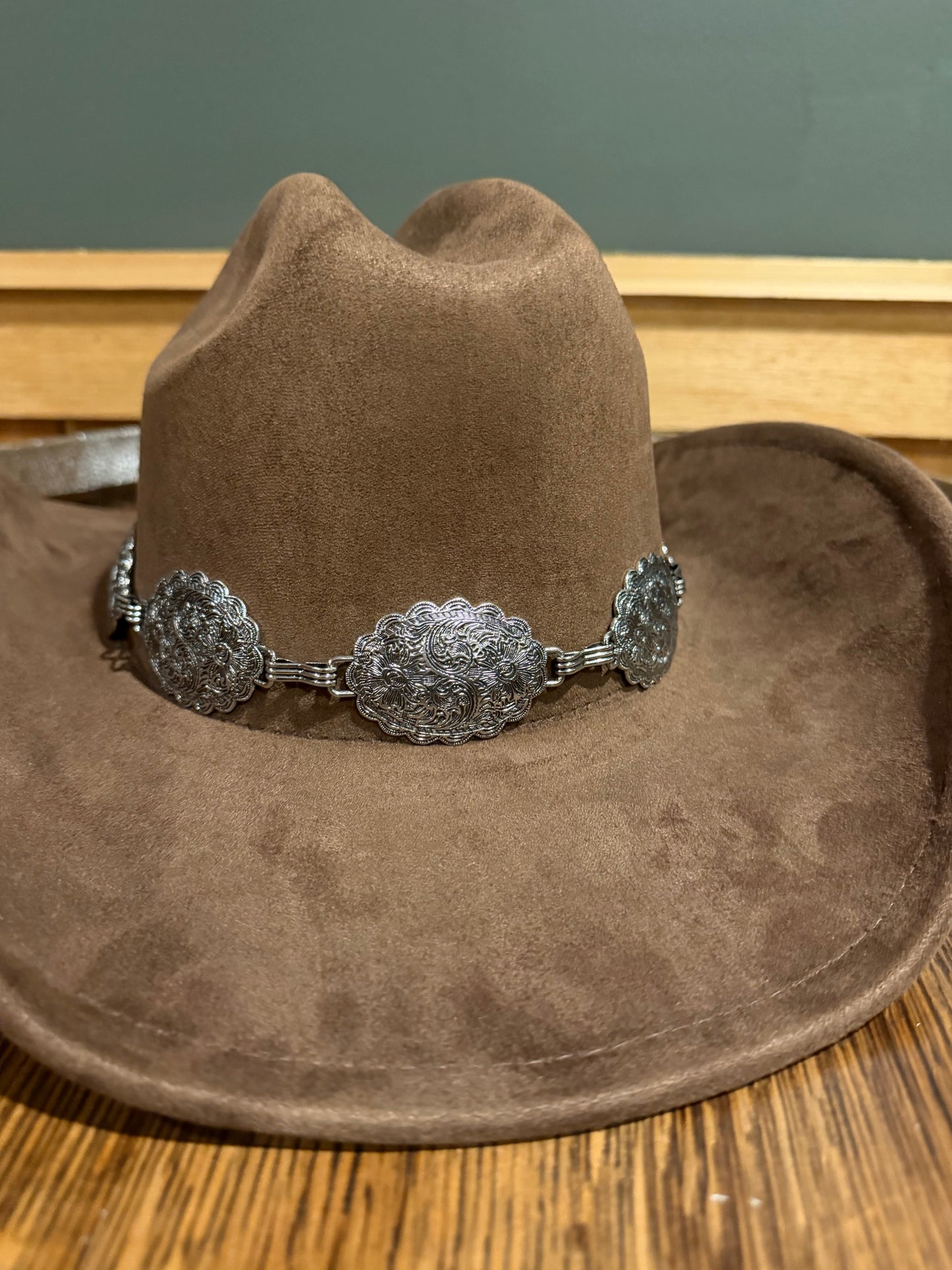 Brown Suede Cowboy Hat