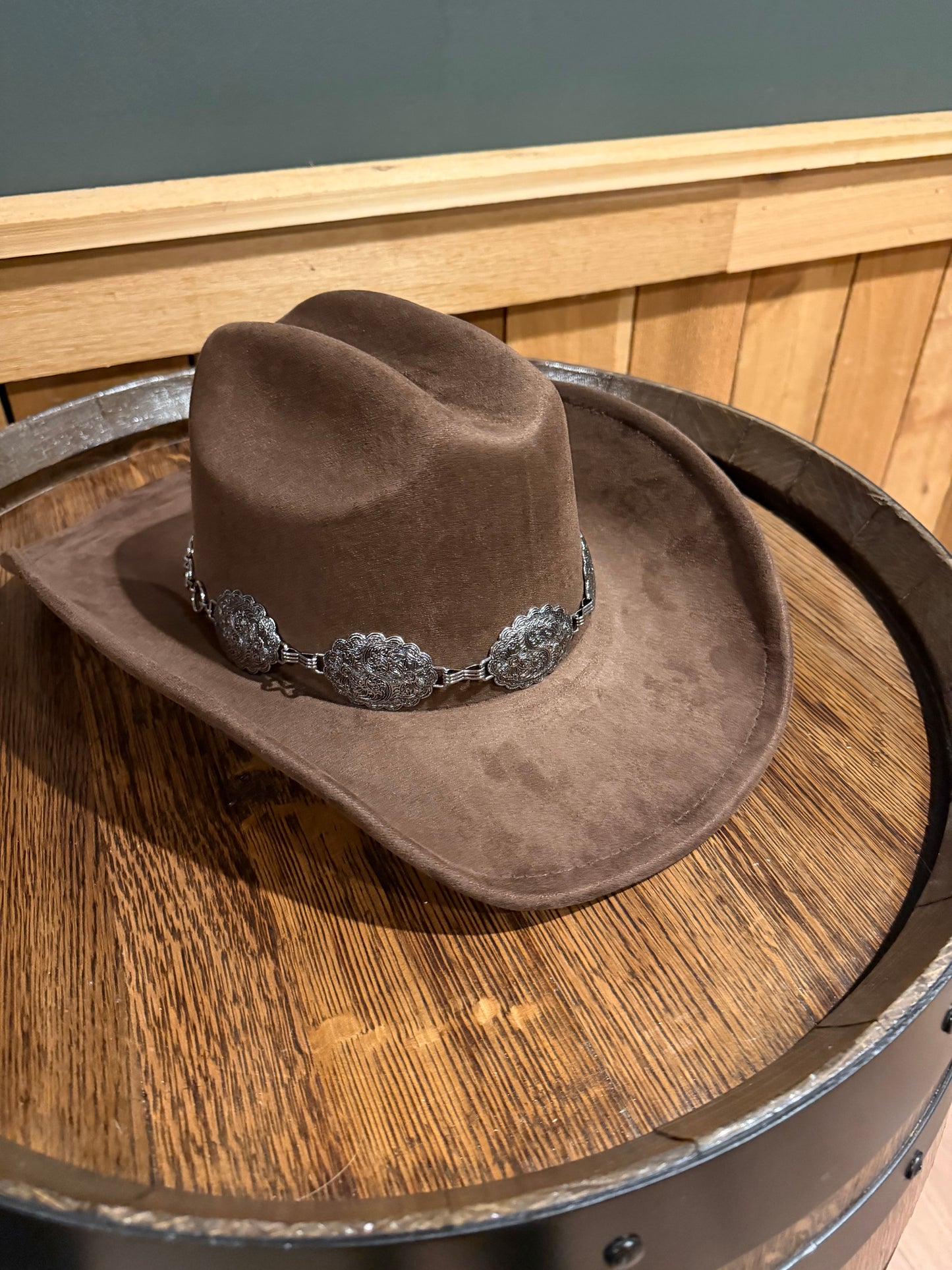 Brown Suede Cowboy Hat