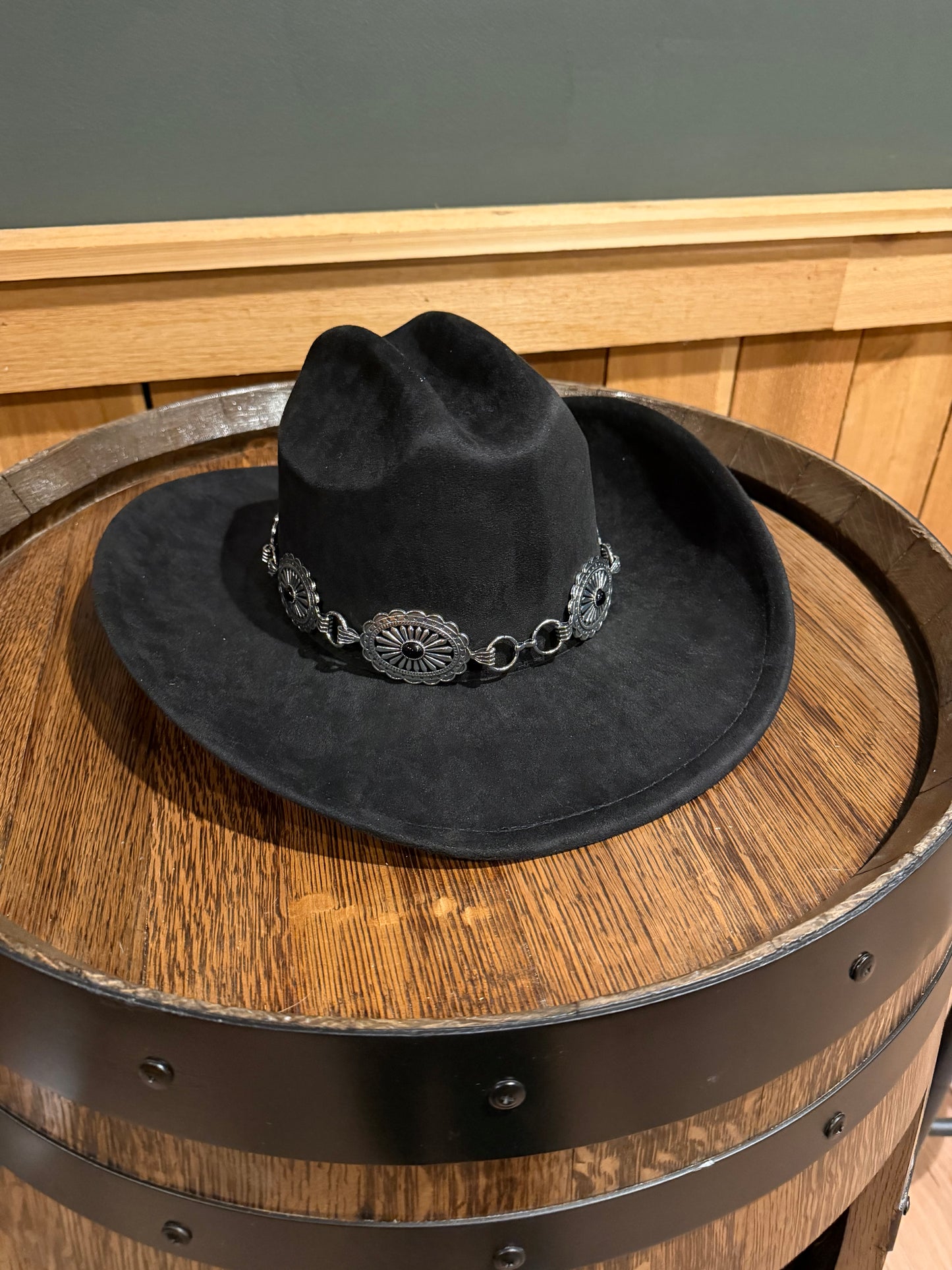 Black Suede Cowboy Hat