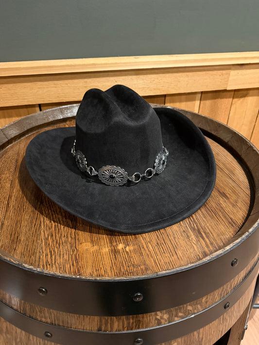 Black Suede Cowboy Hat
