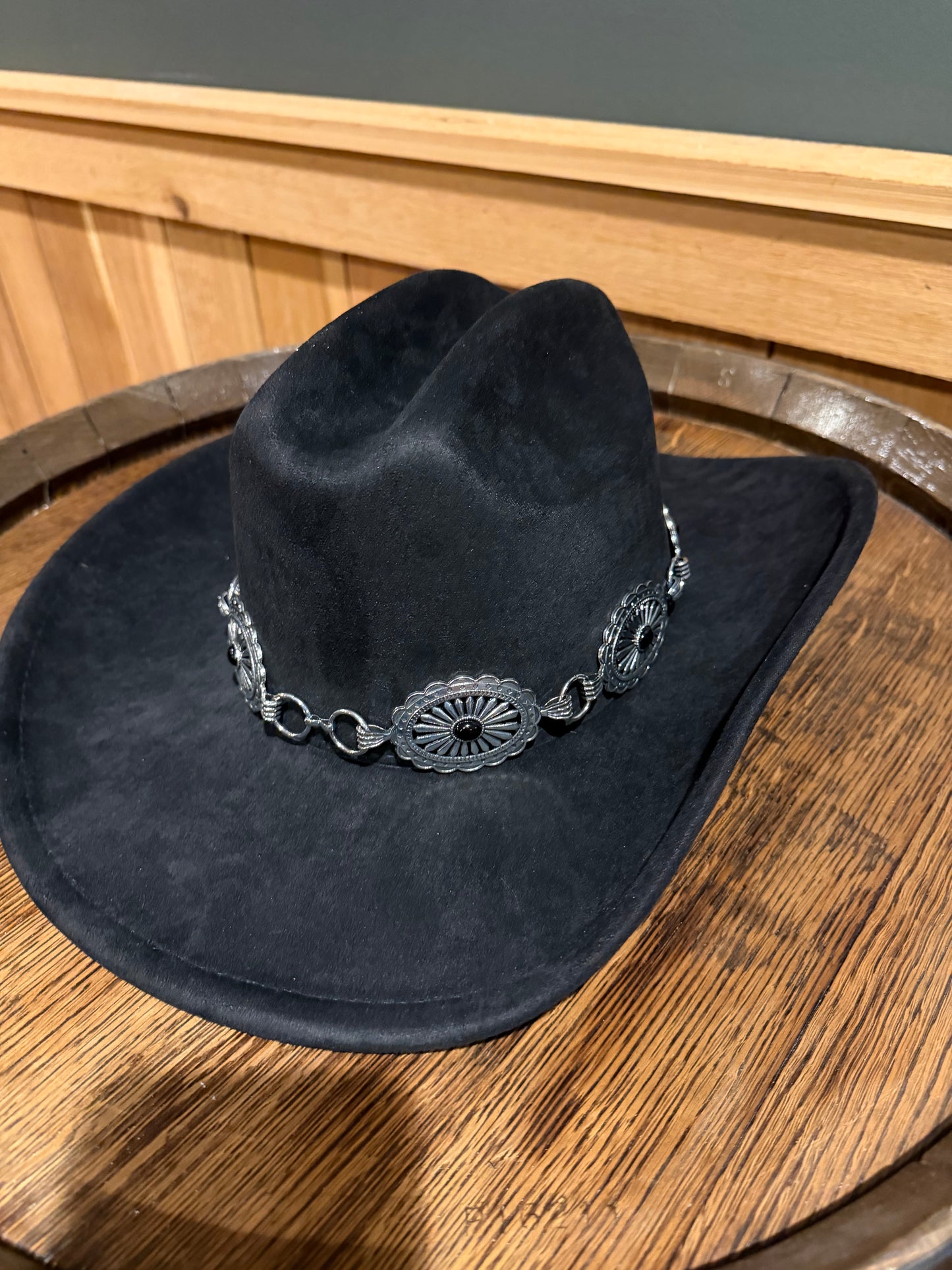 Black Suede Cowboy Hat