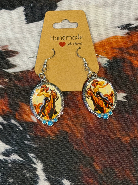 Vintage Cowgirl Earrings