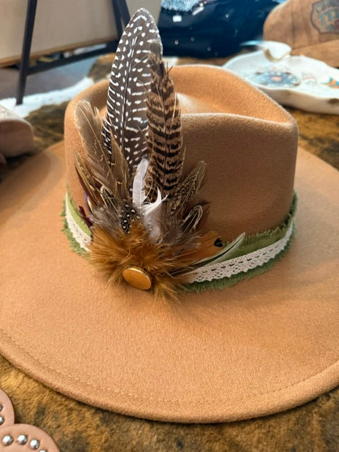 Custom Fedora Feather Hat