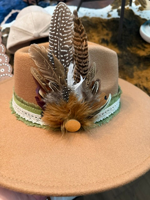 Custom Fedora Feather Hat