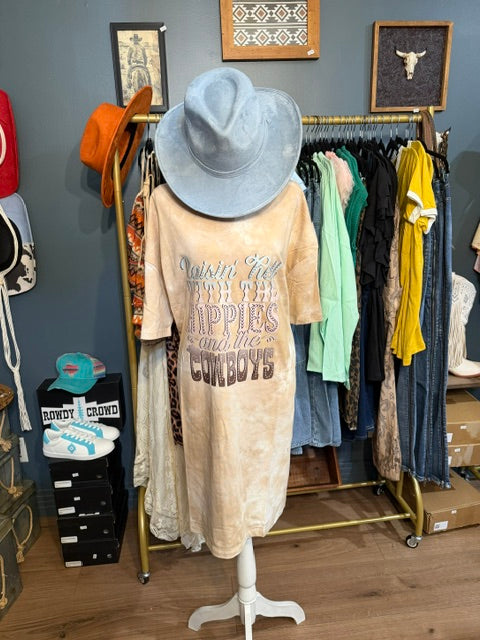 Raising Hell with the Hippies and the Cowboys T-shirt Dress
