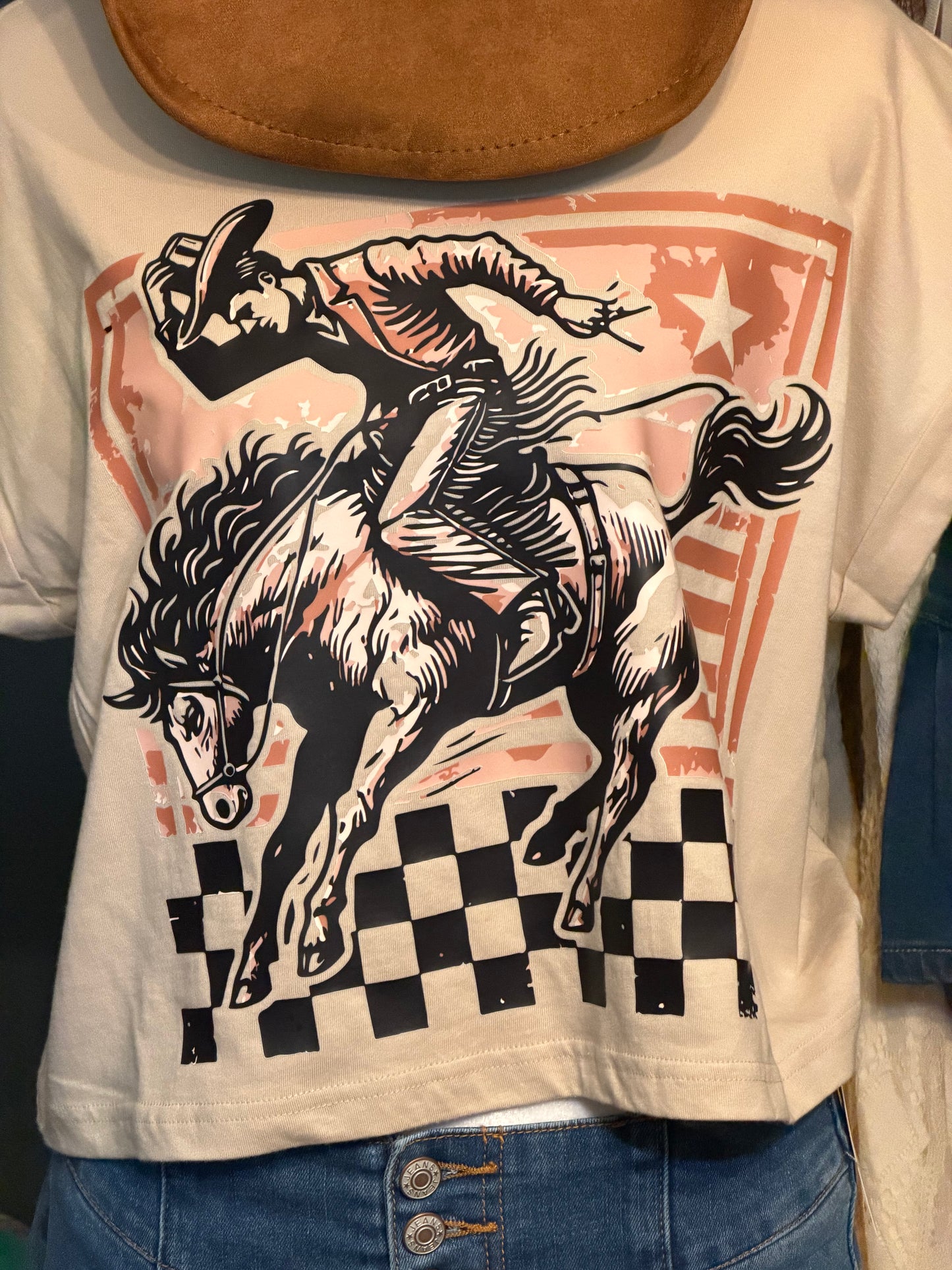 Buckin' Bronc Cropped Tee