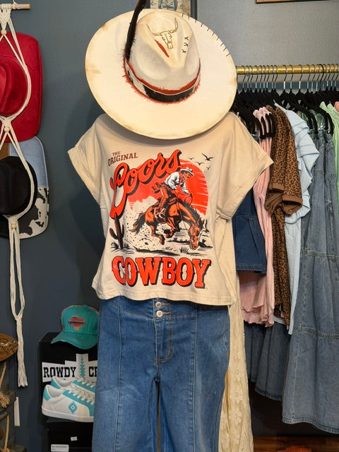 Coors Cowboy Cropped Tee