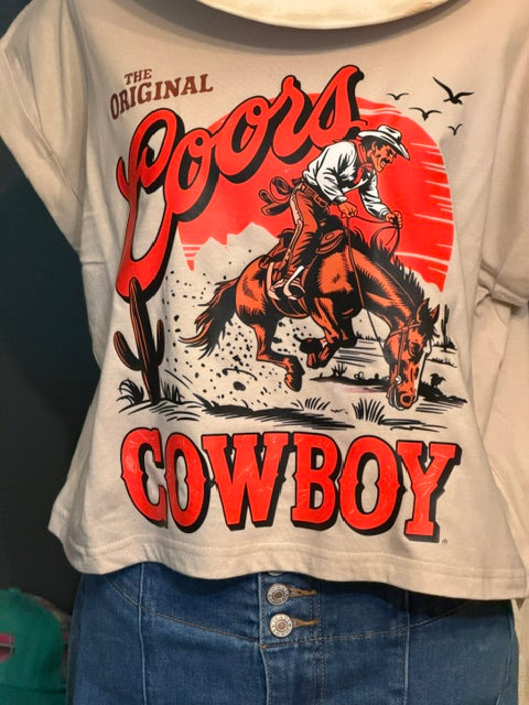 Coors Cowboy Cropped Tee