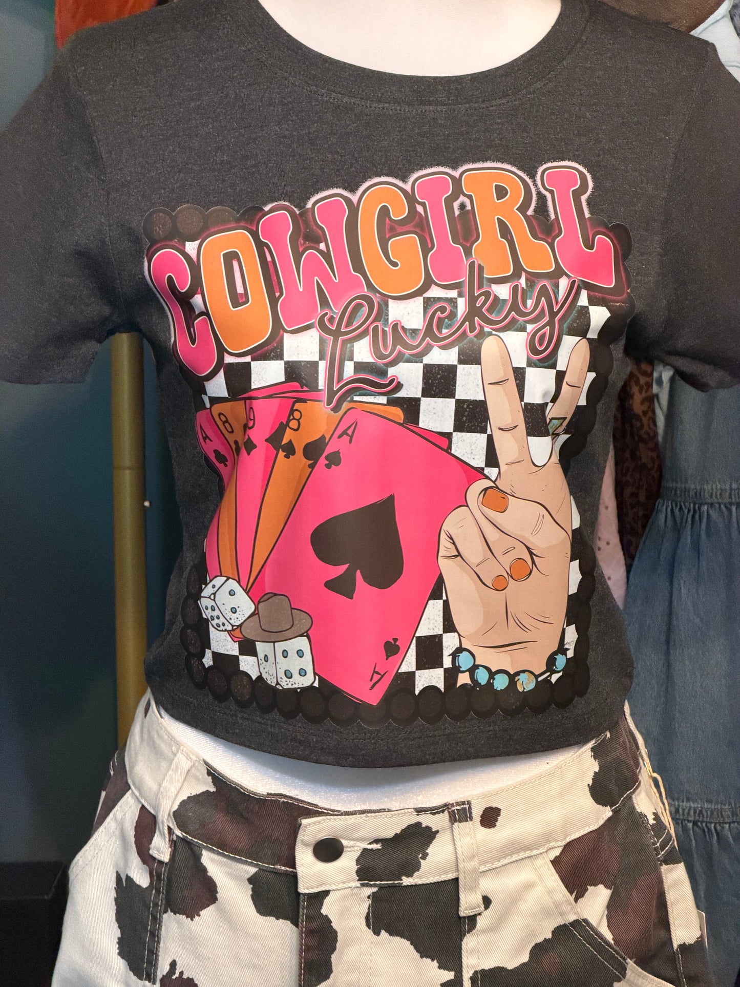 Cowgirl Lucky Cropped Tee