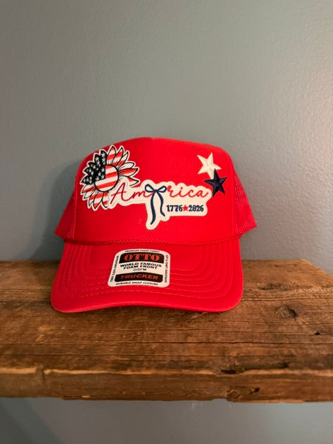 America Red Otto Trucker Hat
