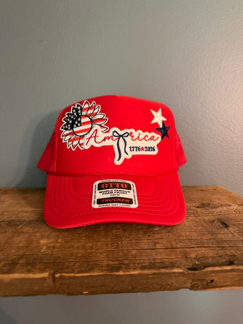 America Red Otto Trucker Hat