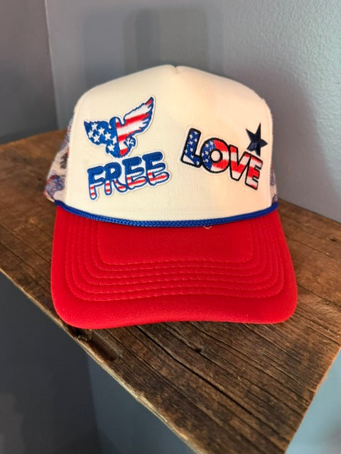 Free Love 4th of July Trucker Hat