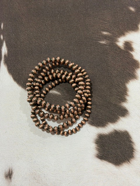 Faux Copper Navajo Bead Bracelet Set
