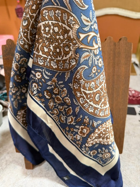 Navy Paisley Wild Rag