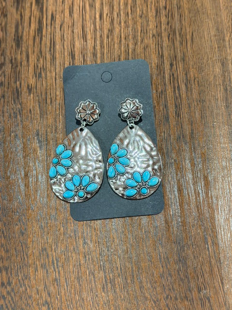 Silver and Turquoise Dangles