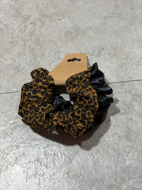 Cheetah/Black Hair Scrunchie