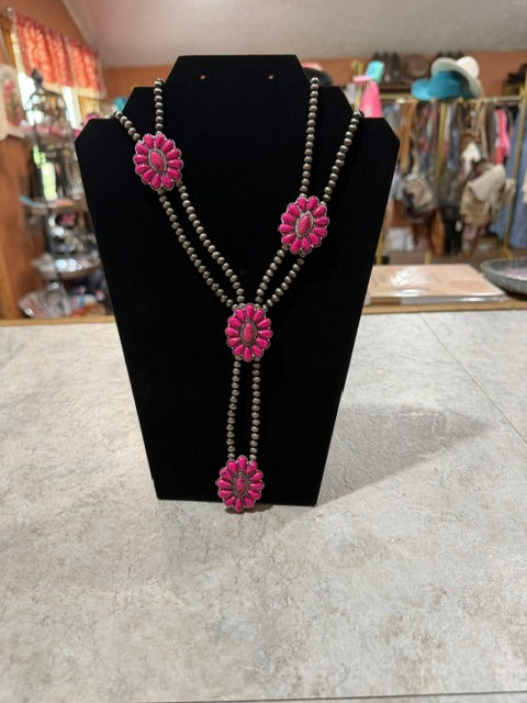 Pink Concho Lariat