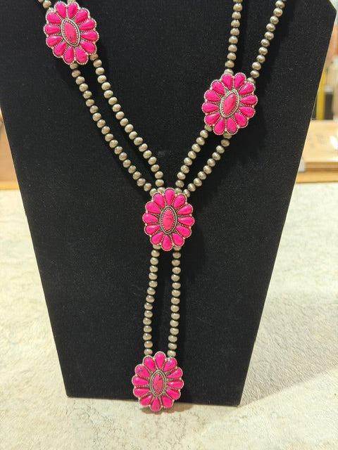 Pink Concho Lariat