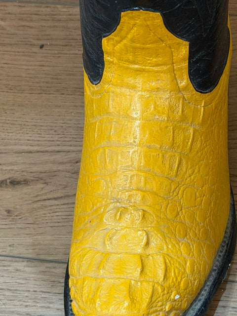 Cowboy Boot-Black/Yellow