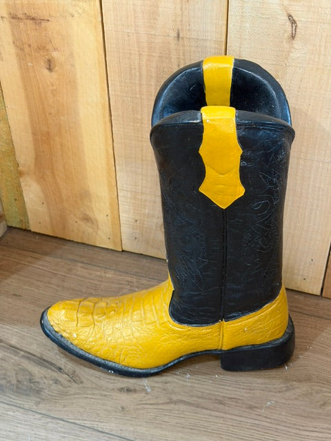 Cowboy Boot-Black/Yellow