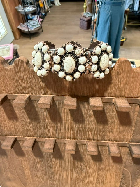 Howlite Copper Stretch Bracelet